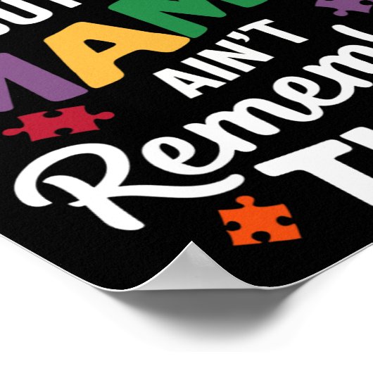 Poster Je ne suis peut-être pas verbale, mais ma mère ne (Coin)