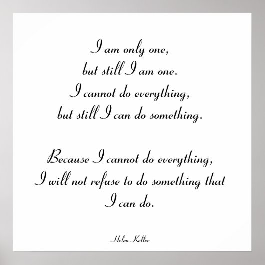 Poster Je ne suis qu'un, mais je suis un. (Devant)