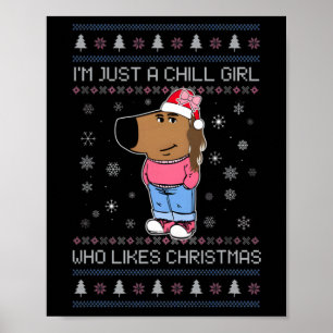 Poster Je ne suis qu'une fille qui aime Noël laid
