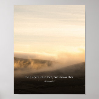 Poster Je ne te laisserai jamais — Hébreux 13:5 Art