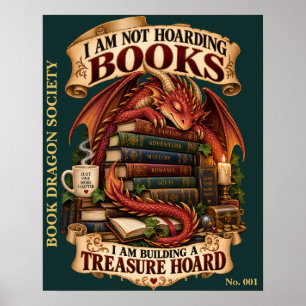 Poster Je ne thésaurise pas des livres, je construis un t