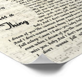 Poster Je ne veux pas manquer une chose Script Chanson Ly (Coin)