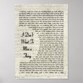 Poster Je ne veux pas manquer une chose Script Chanson Ly (Devant)