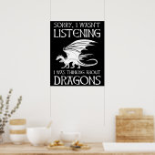 Poster Je n'écoutais pas - je pensais aux dragons (Cuisine)
