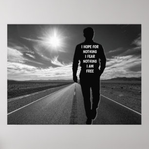 Poster Je n'espère rien de citations motivantes