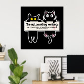 Poster Je n'évite pas d'écrire : bande dessinée de l'écri (Bureau à domicile)