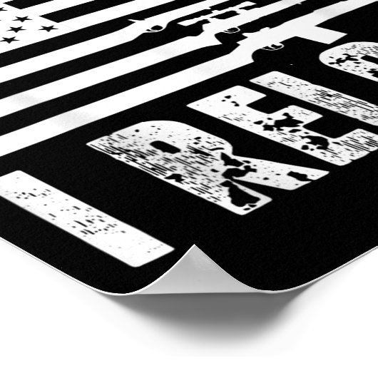 Poster Je N'Exécute Pas Je Recharge Pro Guns American Fla (Coin)