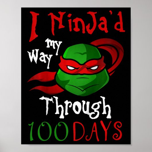 Poster Je Ninja'd Mon chemin à travers 100 jours présent (Devant)