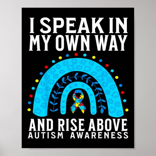 Poster Je Parle À Ma Façon De Soutien Sensibilisation sur (Devant)