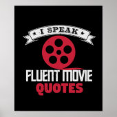 Poster Je Parle Citations De Film Fluent (Devant)