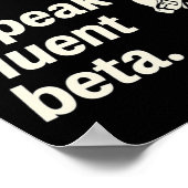 Poster Je parle couramment graphique d'escalade Beta (Coin)
