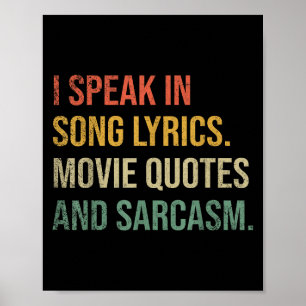 Poster Je Parle Dans Les Citations De Film Chanson Parole