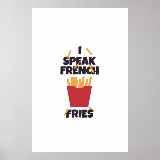 Poster Je parle frites (Devant)