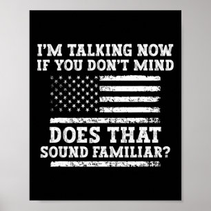 Poster Je parle maintenant T-shirt Trump Kamala Débat Drô