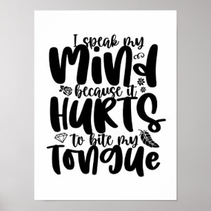 Poster Je Parle Mon Esprit Inspiration Courage Citation H