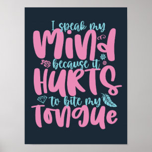 Poster Je Parle Mon Esprit Inspiration Courage Citation H