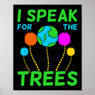 Poster Je Parle Pour Arbres Planet Save Jour des terres G