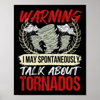 Poster Je Parle Spontanément De Tornados - Ouragan Hu