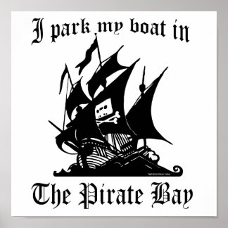 Poster Je pars mon bateau dans la baie Pirate