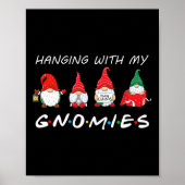 Poster Je Passe Avec Mes Gnomies Fun Gnome Ami Noël (Devant)