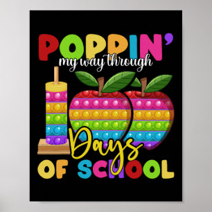 Poster Je Passe Mon Chemin À Travers 100 Jours De Cours D