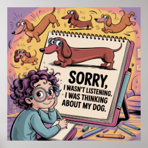 Poster Je pensais à mon chien