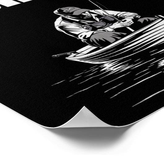 Poster Je Pensais À Pêcher Drôle Pêcheur (Coin)