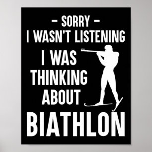 Poster Je Pensais Au Biathlon - Ski Tirer Bi