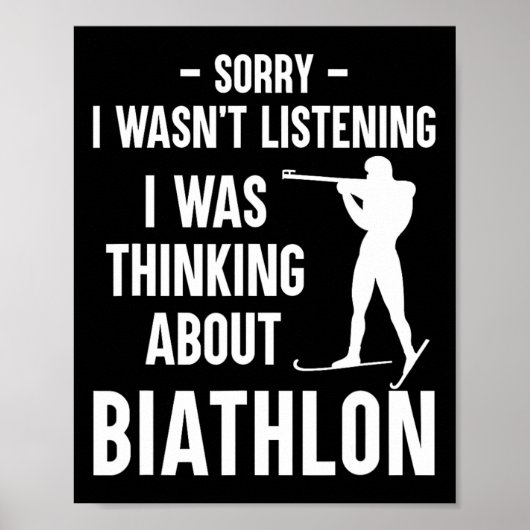 Poster Je Pensais Au Biathlon - Ski Tirer Bi (Devant)