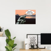 Poster Je pense, donc je suis (Bureau à domicile)