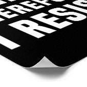 Poster Je Pense Donc Que Je Résiste À La Politique Freeth (Coin)