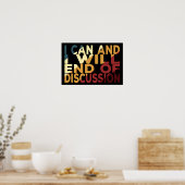 Poster Je Peux Et Je Terminerai La Discussion (Cuisine)