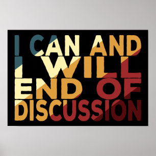 Poster Je peux et je vais fin de la discussion