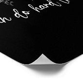 Poster Je Peux Faire Des Choses Dures Floral Motivational (Coin)