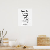 Poster Je peux faire tout en Christ Philippines 4:13 (Cuisine)