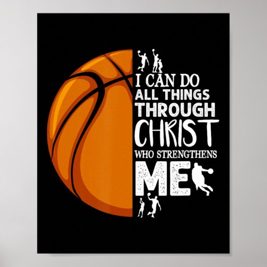 Poster Je Peux Faire Tout Par Christ Basketball Chri (Devant)