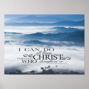 Poster Je peux faire tout par le Christ Bible Verse
