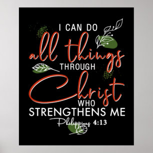 Poster Je Peux Faire Tout Par Le Christ Qui Renforce