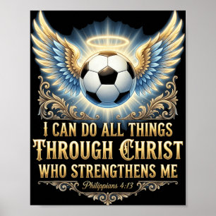 Poster Je peux faire toutes choses par Christ Football Fo