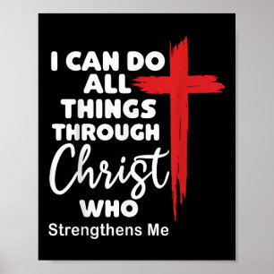 Poster Je peux faire toutes choses par Jésus-Christ chrét