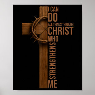 Poster Je peux faire toutes choses par Jésus-Christ chrét