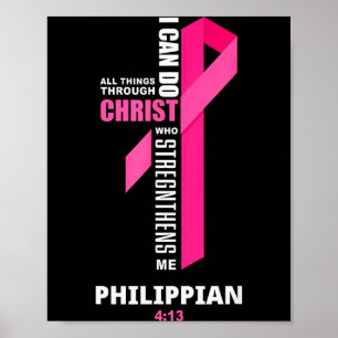 Poster Je peux faire toutes choses par le Christ Cancer d