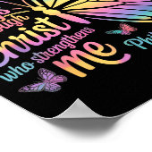 Poster Je peux faire toutes choses par le Christ Papillon (Coin)