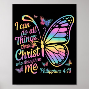 Poster Je peux faire toutes choses par le Christ Papillon