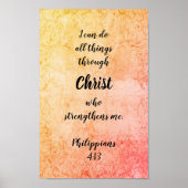 Poster Je Peux Faire Toutes Les Choses À Travers Christ P (Devant)