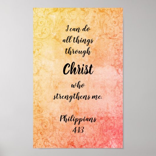 Poster Je Peux Faire Toutes Les Choses À Travers Christ P (Devant)