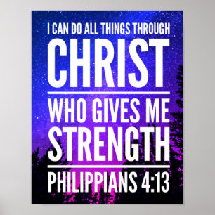 Poster Je Peux Faire Toutes Les Choses Bible Chrétienne V
