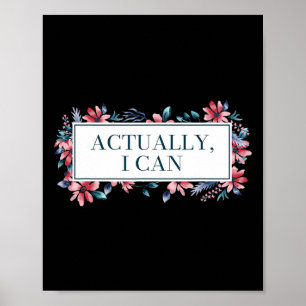 Poster Je peux féminiser l'égalité des sexes Droits des f