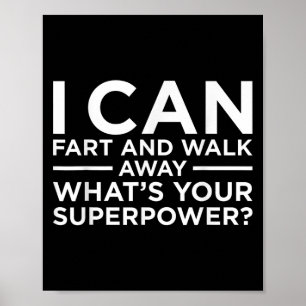 Poster Je Peux Piquer Et Partir De Superpower Funny Sarca