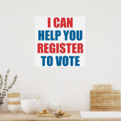 POSTER JE PEUX VOUS AIDER À VOTER. (Cuisine)